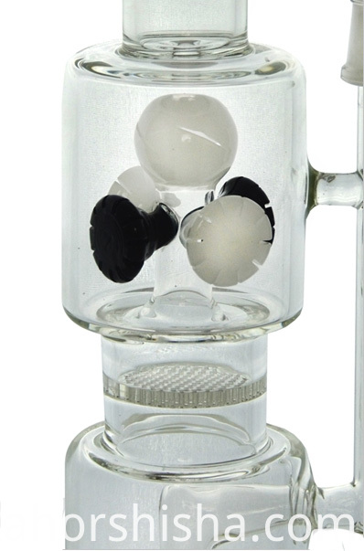 4 Showerheads Cross-Crystal Ball Glass Water Pipe for Smoking (ES-GB-452)